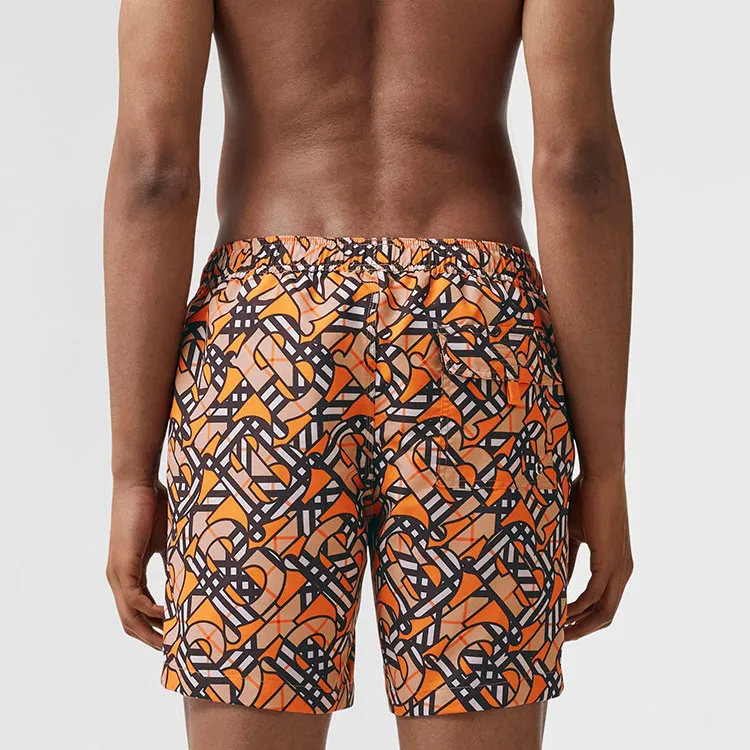 Burberry Casual Shorts Men Bright Orange-2