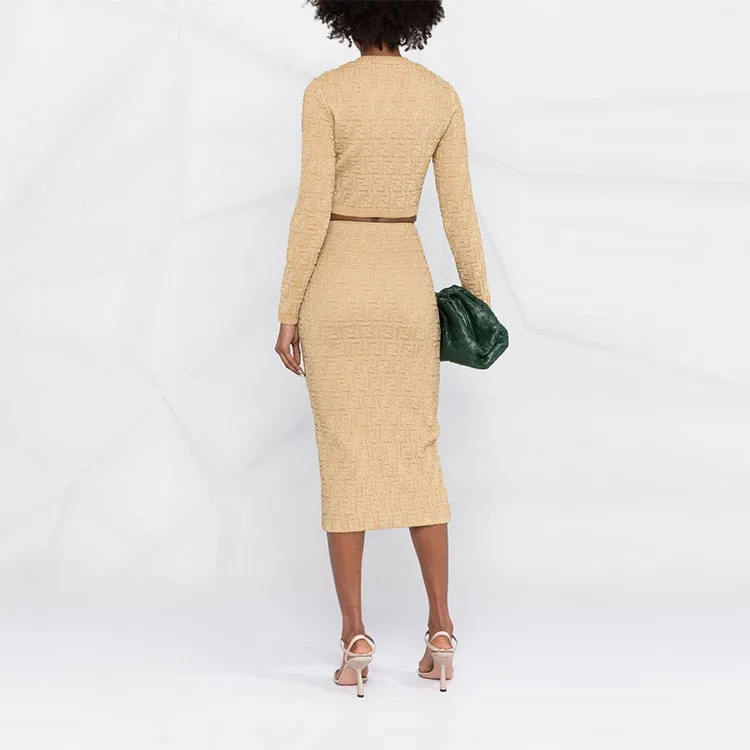 FENDI Ff Metallic Threaded Jumper-2