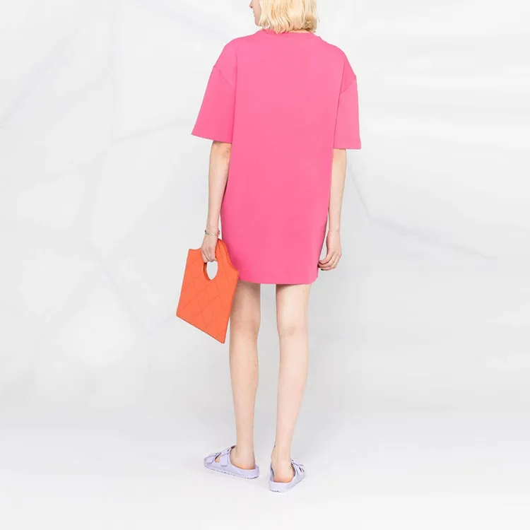 MOSCHINO Logo Printed Crewneck T Shirt Dress-2