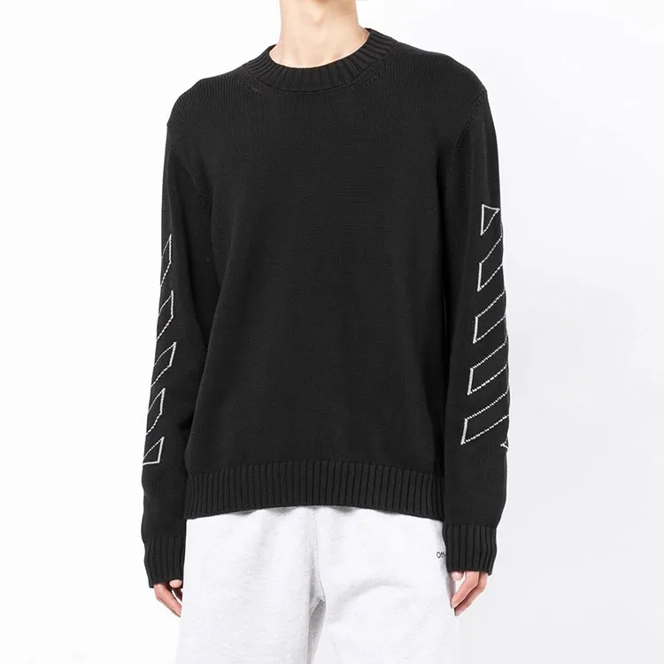 OFF WHITE Diag Outline Knit Crewneck Sweater-2
