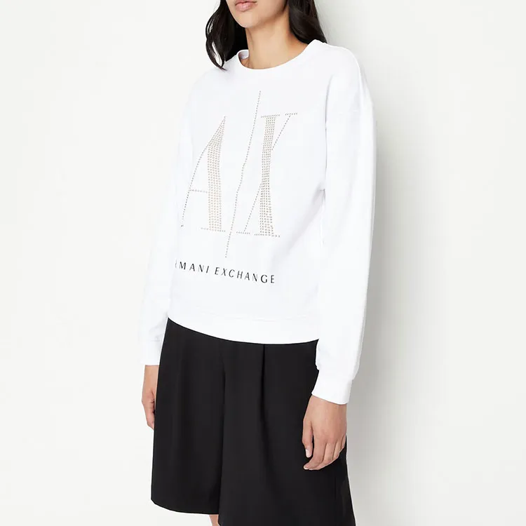 ARMANI EXCHANGEAE SS22 Sweatshirt Women's White-2