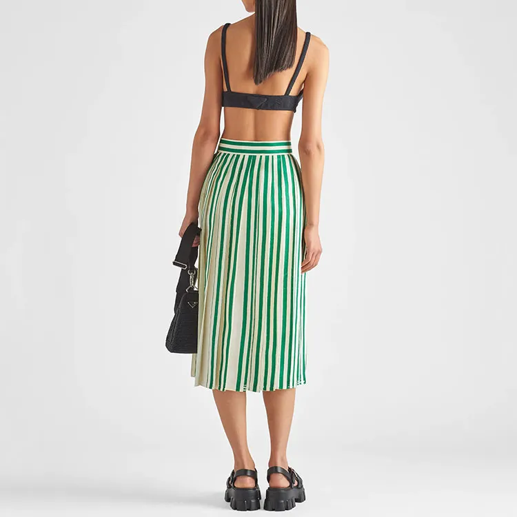 PRADA Casual Long Skirts Women's Green-3