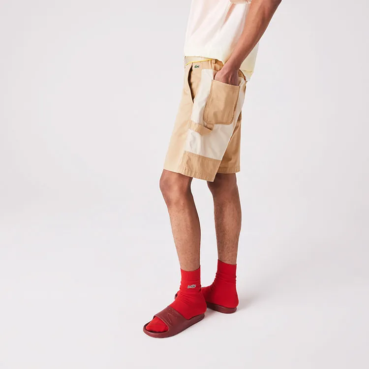 LACOSTE SS22 Fitted Shorts Summer Men's Khaki-1