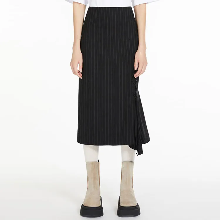 SportMax Casual Long Skirts Women's Black-3