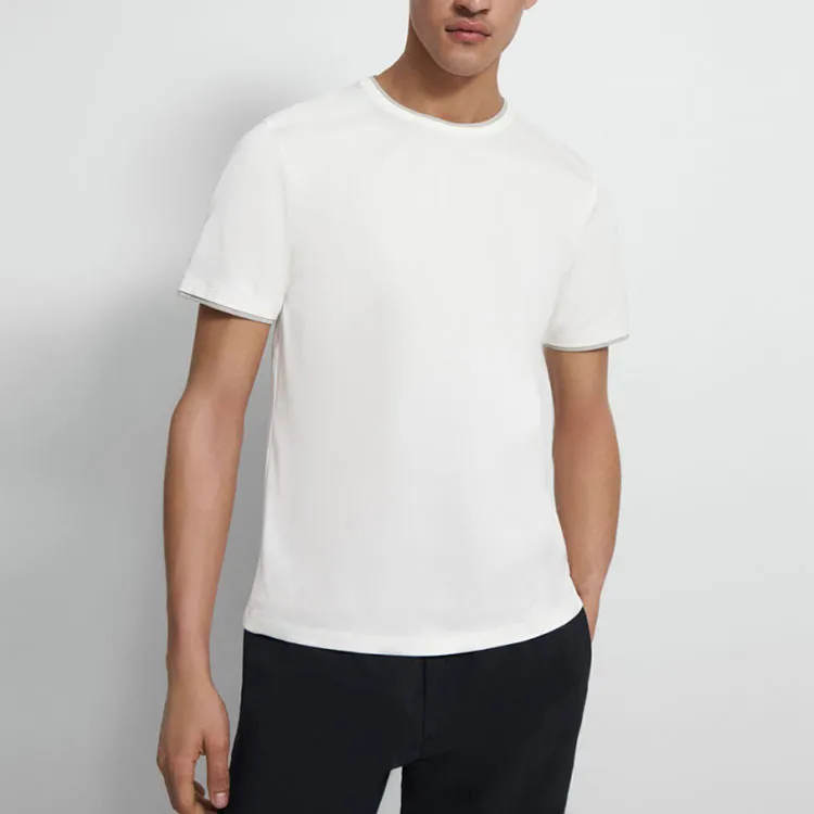 THEORY T-Shirts Men Gray White-1