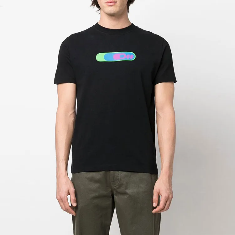 OFF WHITE Weed Logo Print T Shirt-1