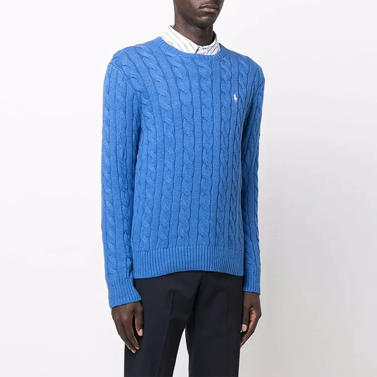 Polo Ralph Lauren Logo Embroidered Cable Knit Jumper-3