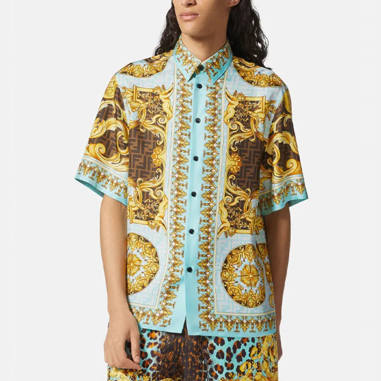 VERSACE Fendace Wild Baroque Silk Shirt-3