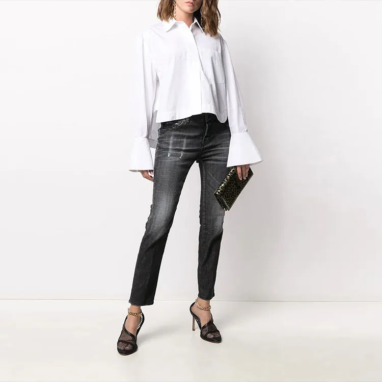 DSQUARED 2 Distressed effect Logo patch Denim Jeans-2