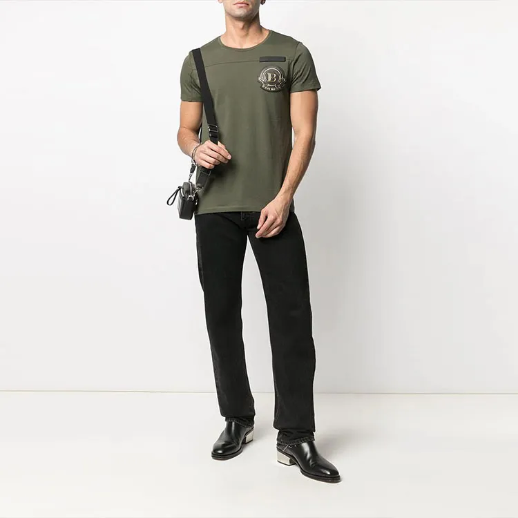 BALMAIN T-Shirts Men Green-1