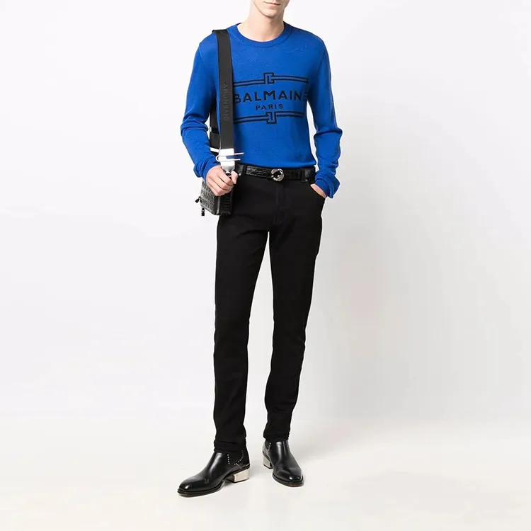 BALMAIN Sweaters Men Blue-1