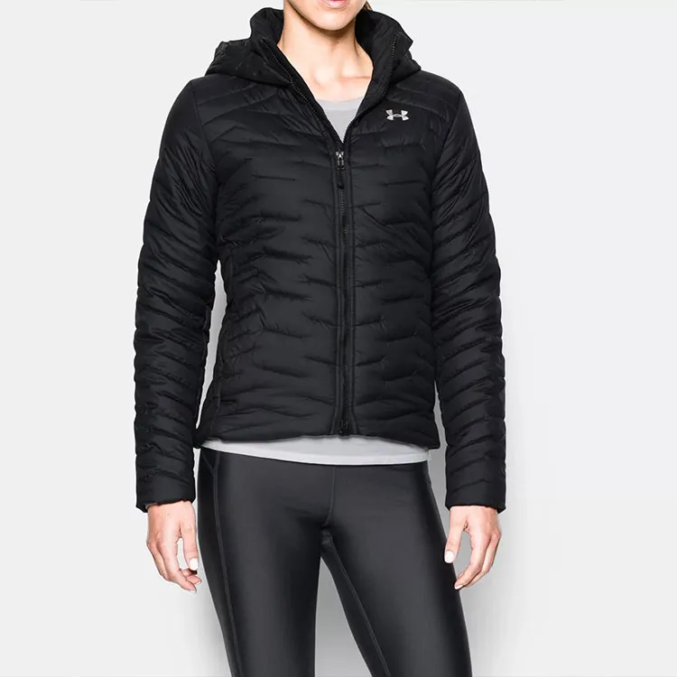 Under Armour Puffer Jacket Coat Women's Black-3