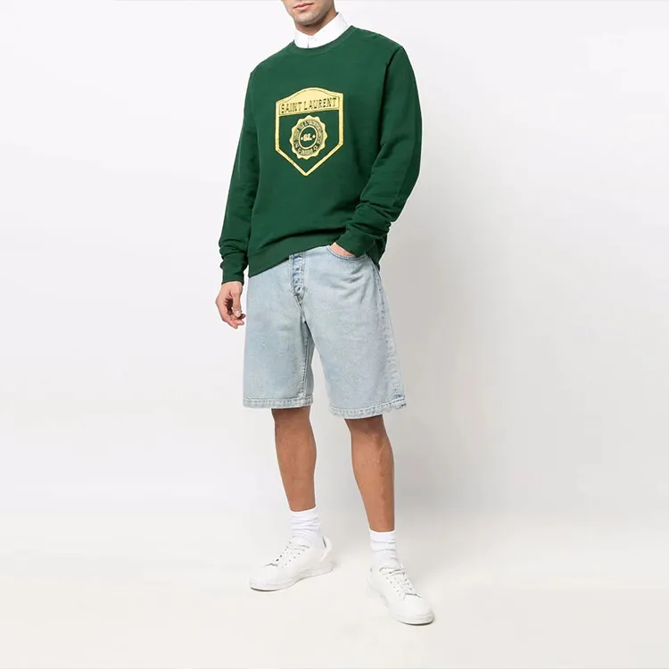 SAINT LAURENT University Crest Print Sweatshirt-2