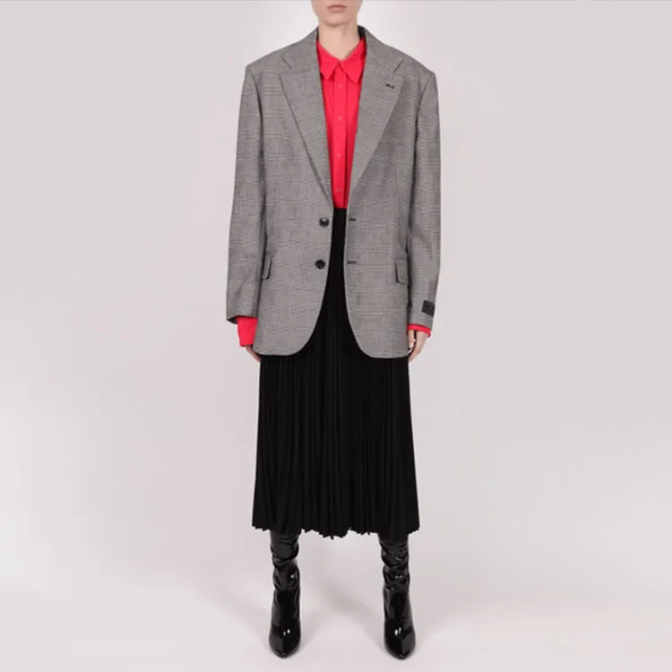 Balenciaga Pleated Midi Skirt 'Black'-3