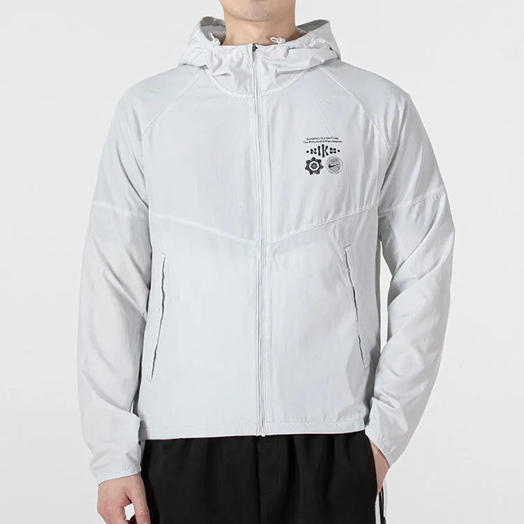 Nike MILER Jackets Men Gray White-1
