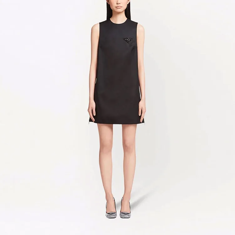 PRADA Sleeveless Dress Women's Black-2