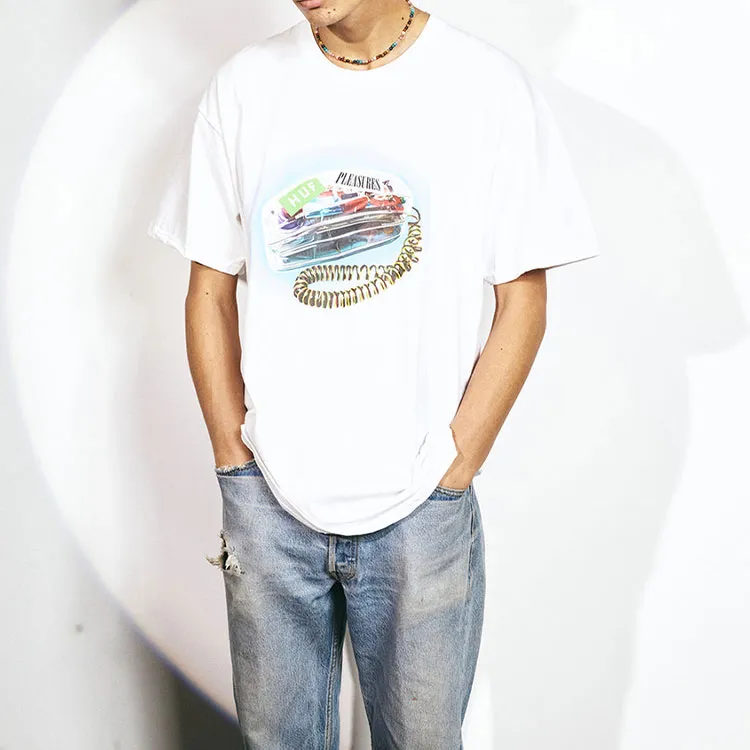 PLEASURES SS22 Straight T-Shirt Men's White-1