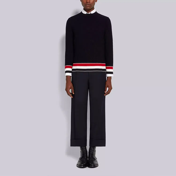 THOM BROWNE· SS22 Sweater Men's Blue Black-2