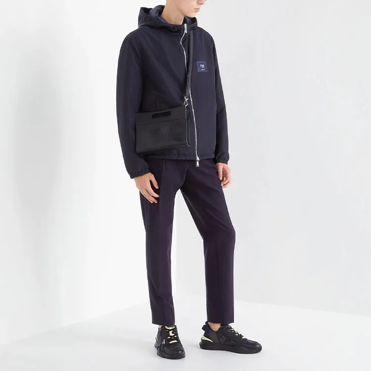 FENDI Reversible Logo patch Hooded Jacket-3