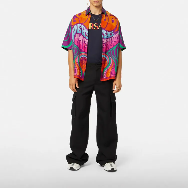 VERSACE Shirts Men Orange-1