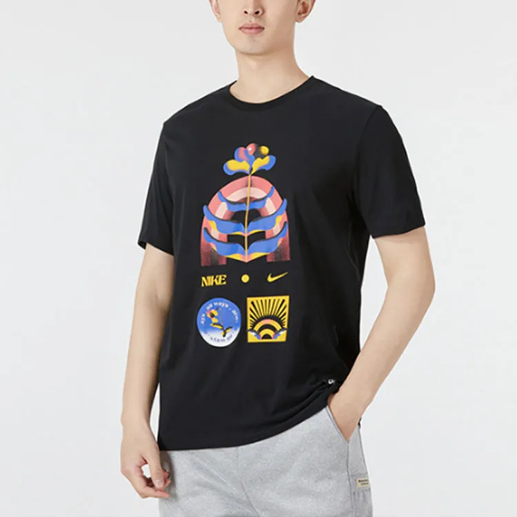 Nike T Shirts Men Black-1