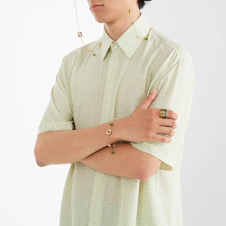 FENDI SS22 Shirt Men's Light Green-2