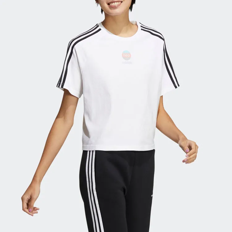 Adidas Neo Raglan Sleeve T Shirt Women's White-1