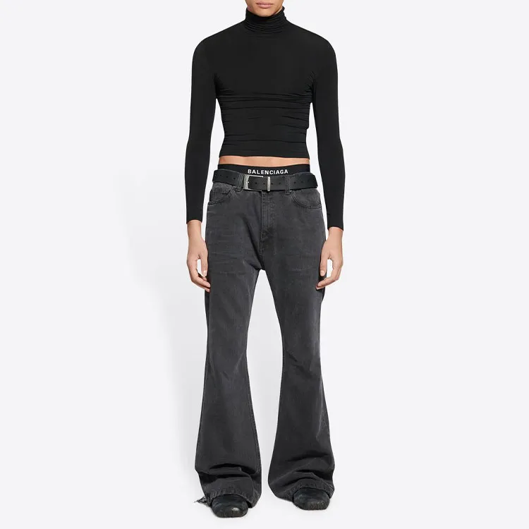 Balenciaga SS22 Jeans Loose Fit Style Men's Black-2