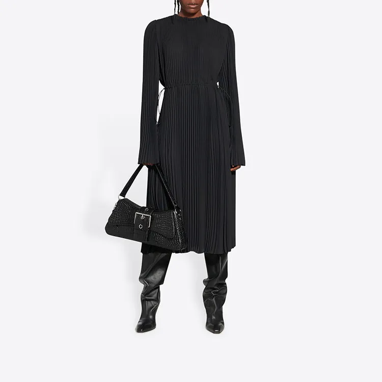 Balenciaga FW22 Long Sleeved Dresses Women's Black-2