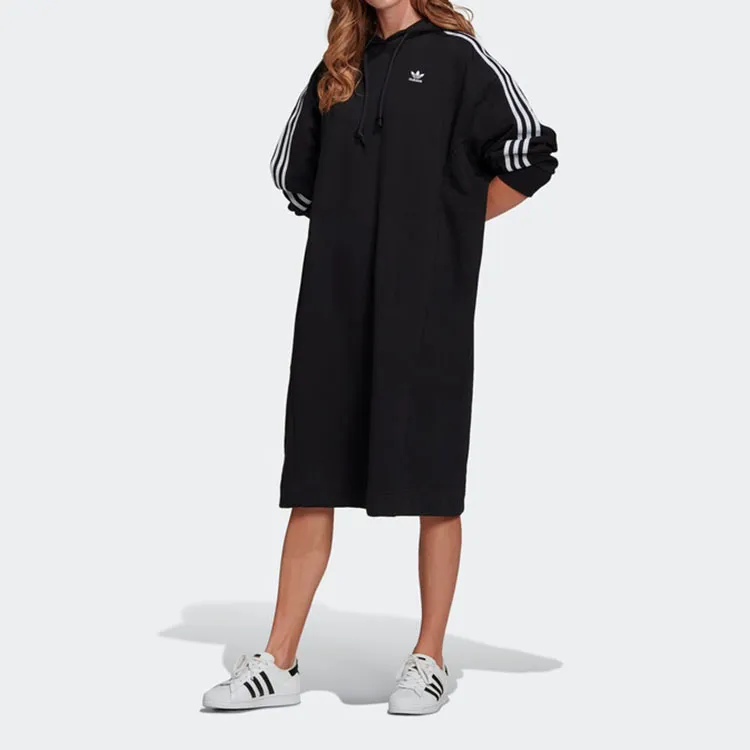 Adidas Long Sleeved Dresses Women's Black-2