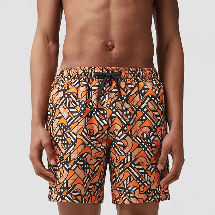 Burberry Casual Shorts Men Bright Orange-1