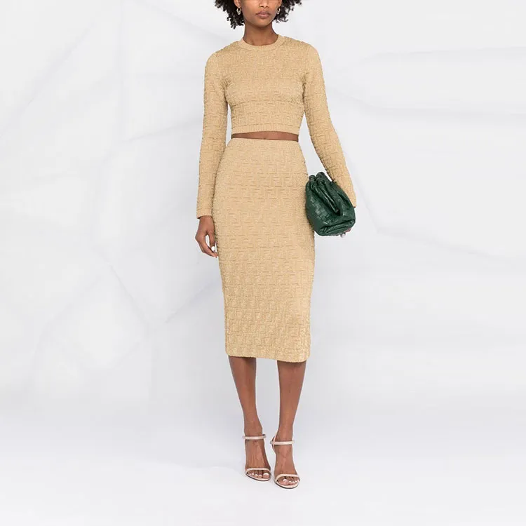 FENDI Ff Metallic Threaded Jumper-1