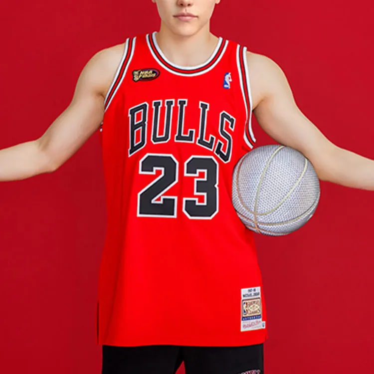Mitchell & Ness Basketball Jersey Unisex Red-2