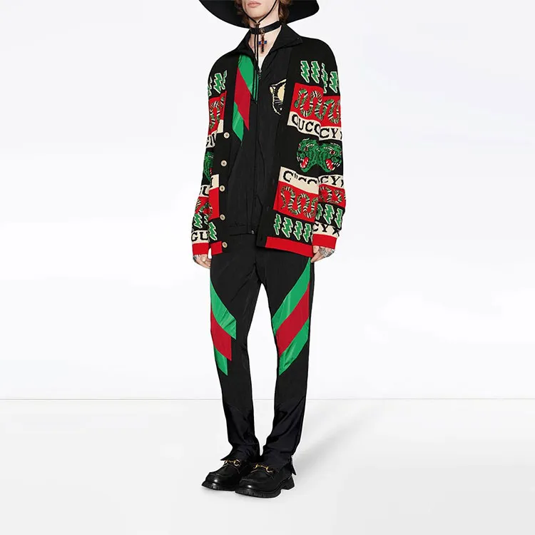 GUCCI Nylon Legging With Web Intarsia-1