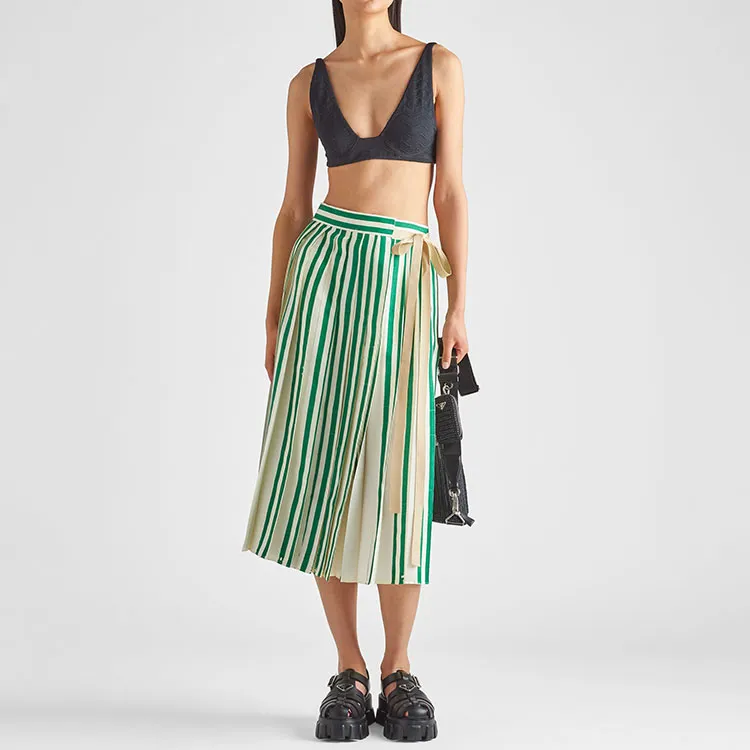 PRADA Casual Long Skirts Women's Green-1