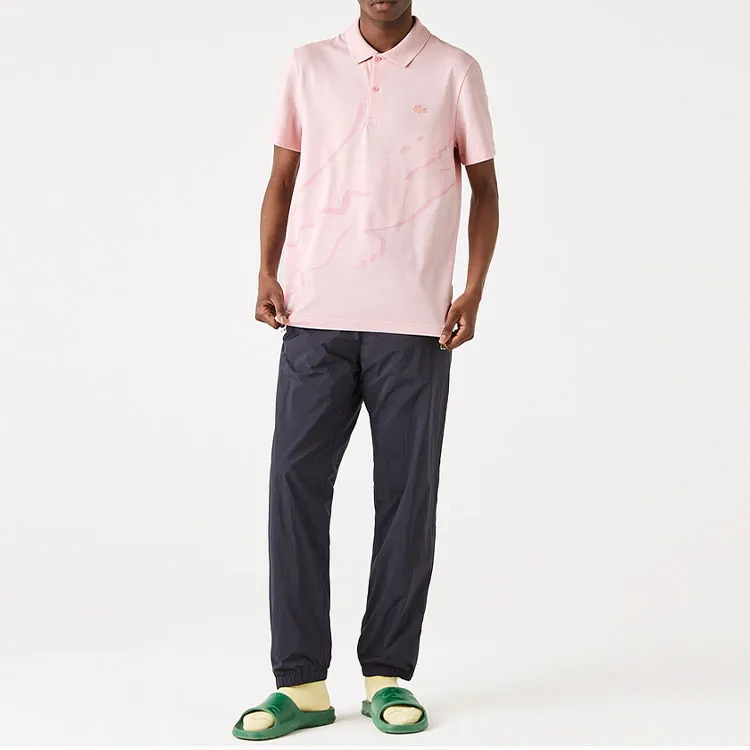 LACOSTE Polo Shirts Men Pink-1