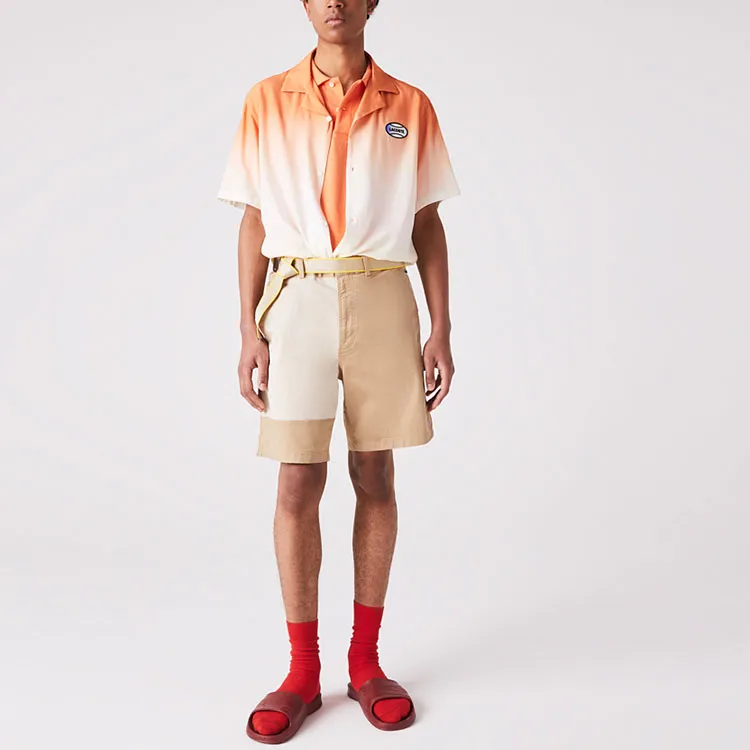LACOSTE SS22 Fitted Shorts Summer Men's Khaki-2