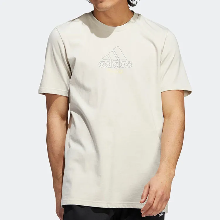 Adidas T Shirts Men Beige-1
