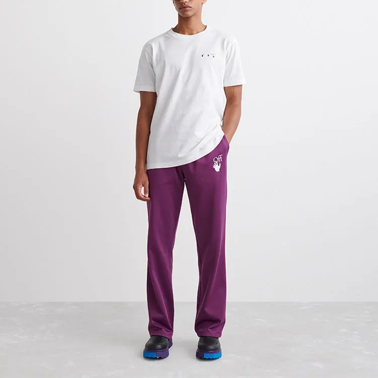 OFF-WHITE Knitted Sweatpants Men Purple-1