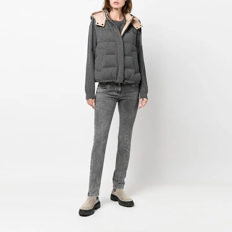 Brunello Cucinelli Down Jackets Women's Gray-1