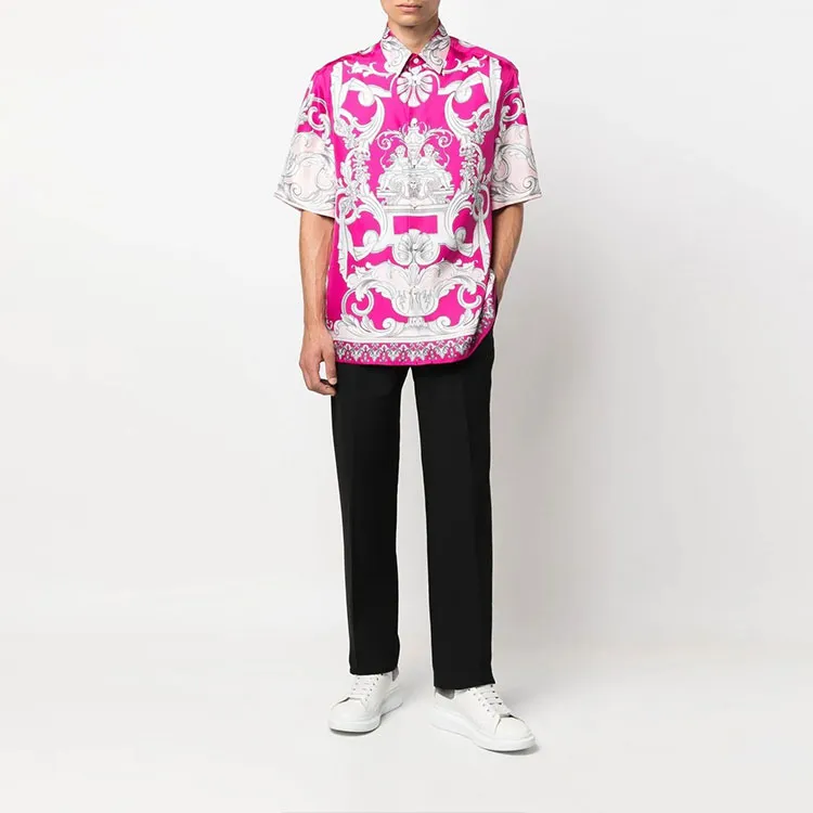 VERSACE Shirts Men Pink-2