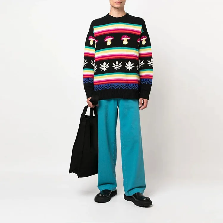 MSGM Patterned Jacquard Knitted Jumper-1