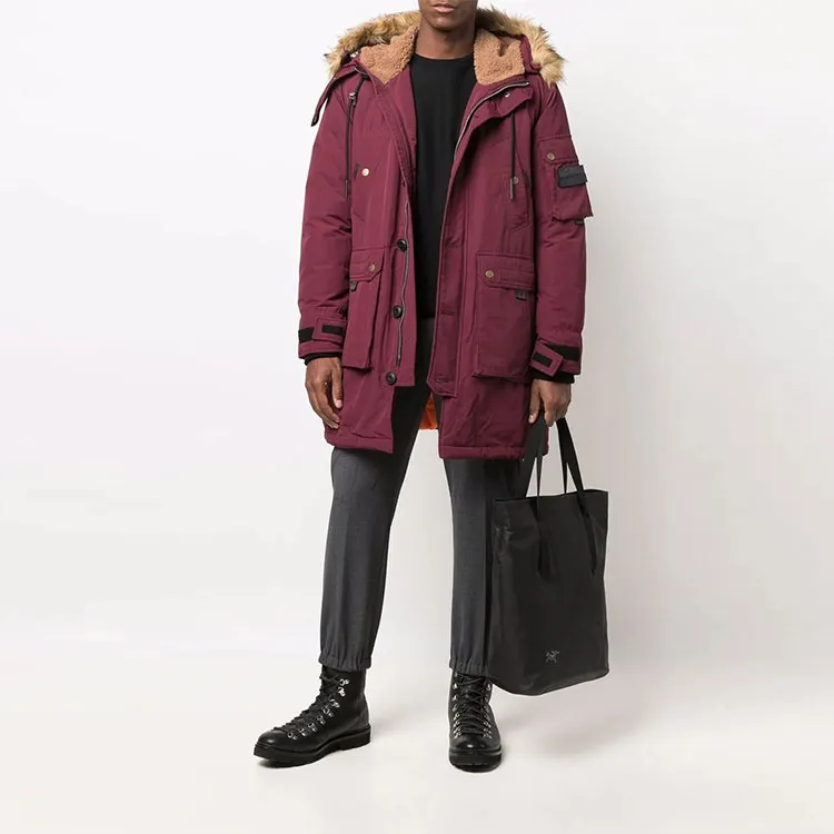 DIESEL Jackets Men Burgundy-1