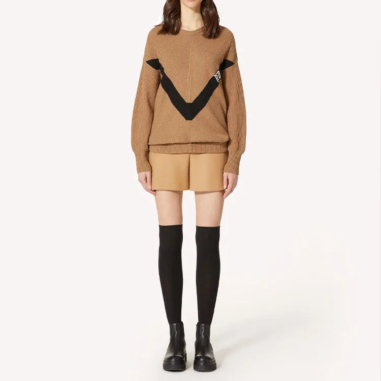 RED VALENTINO FW21 Loose Fit Sweater Women's Light Brown-2
