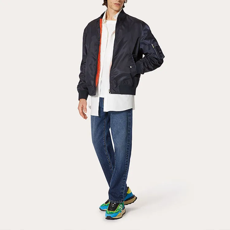 Valentino Logo Printed Zipped Bomber Jacket-2