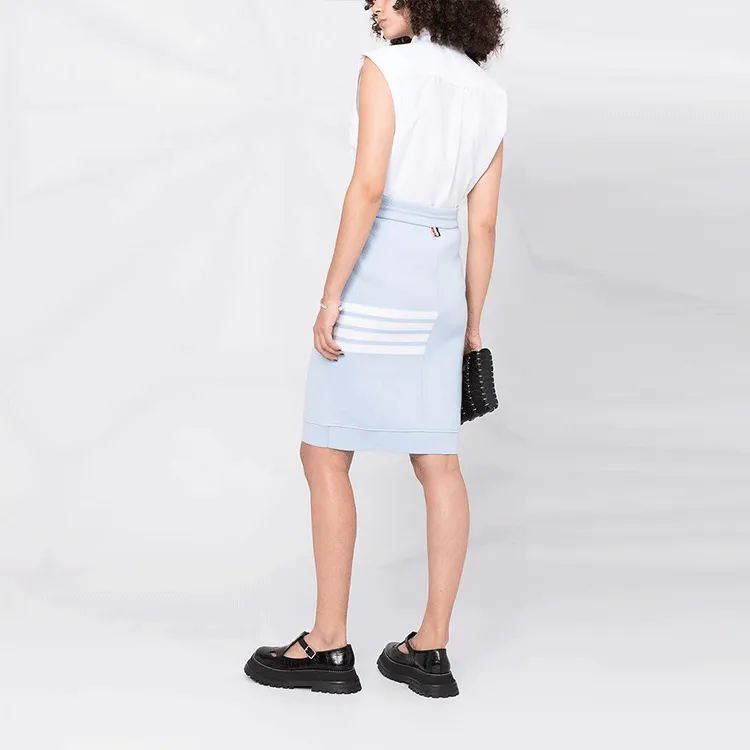 THOM BROWNE Casual Long Skirts Women's Light Blue-2