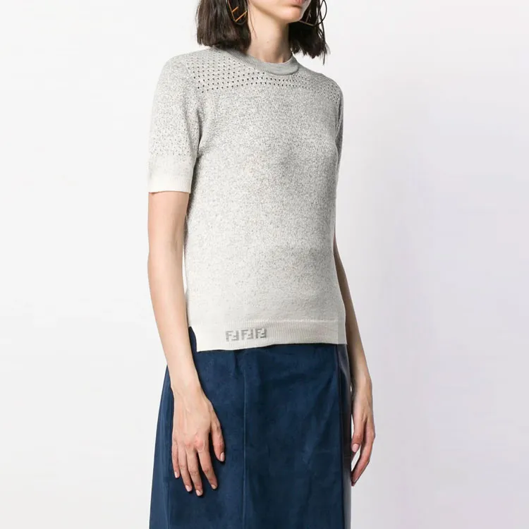 FENDI Cashmere Sweaters Women's Gray-3