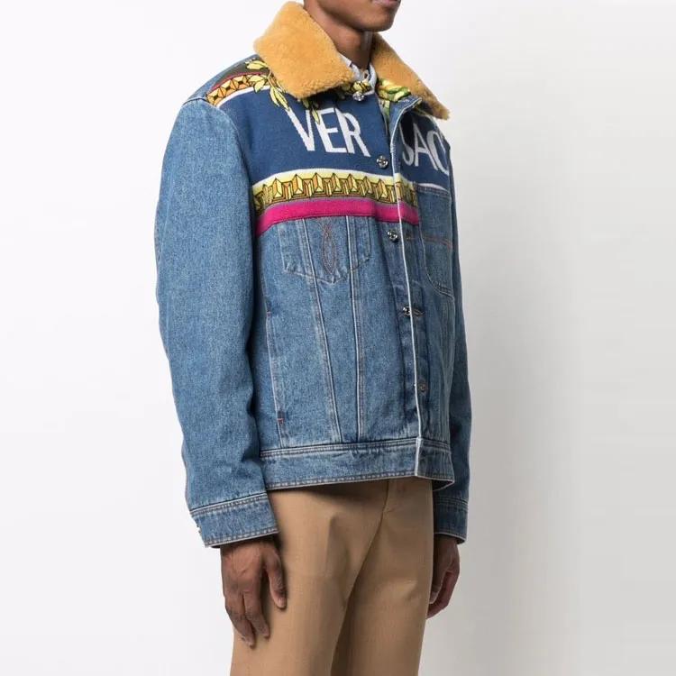 VERSACE Logo Denim Jacket-3