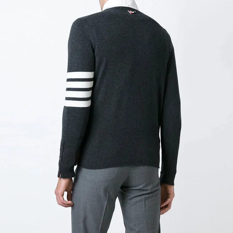 THOM BROWNE 4 Bar Crewneck Jumper-3