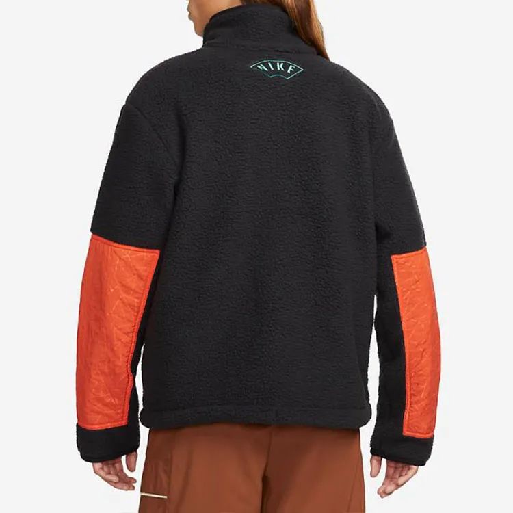 Nike CNY Mens Color Block Logo Print Jacket Black-4